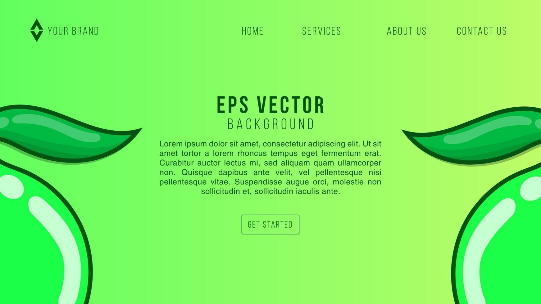 grüne zitronen- und limettenlimonaden-webvorlage. limonadengrüner nahtloser websitehintergrund. vektor