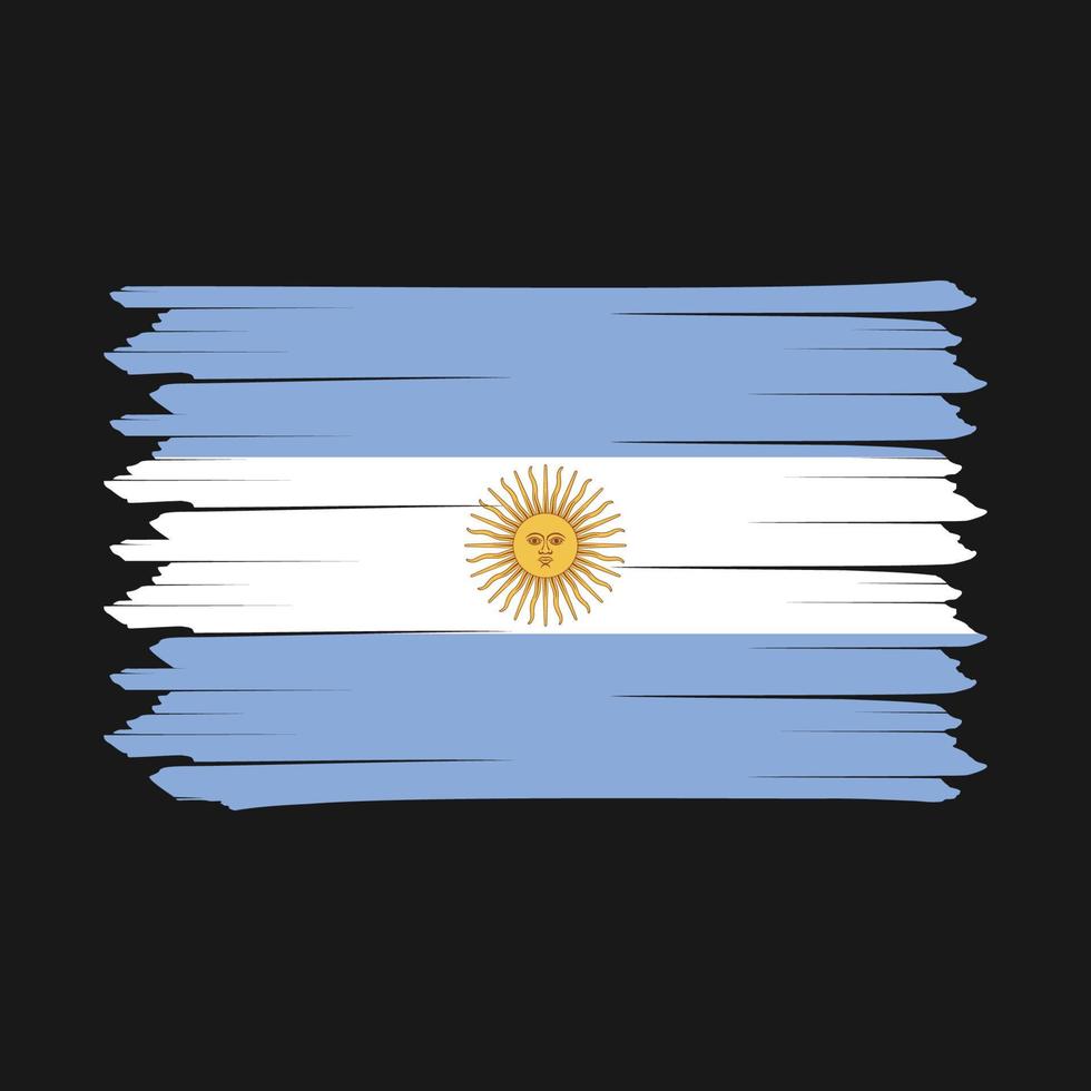 argentina flagga borsta design vektor illustration