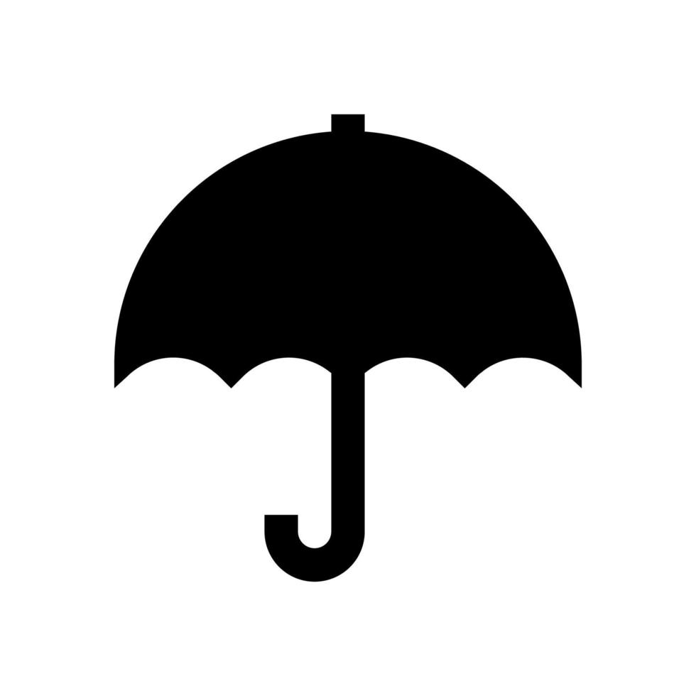 paraply platt vektor ikon isolerad på vit bakgrund.