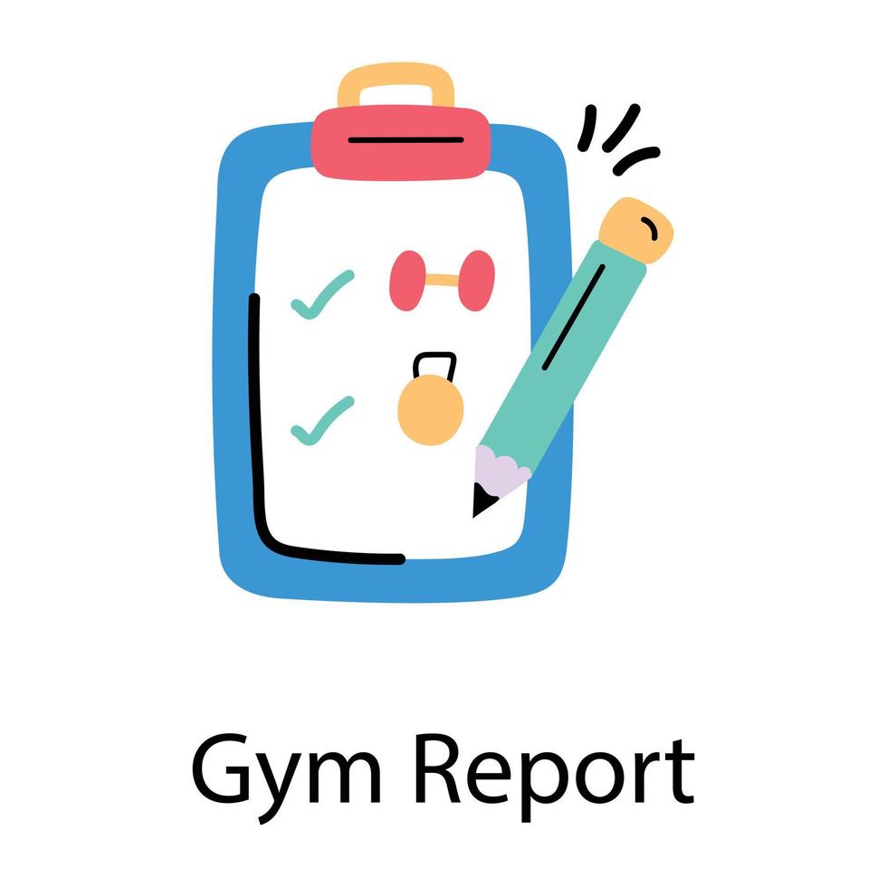 trendig Gym Rapportera vektor