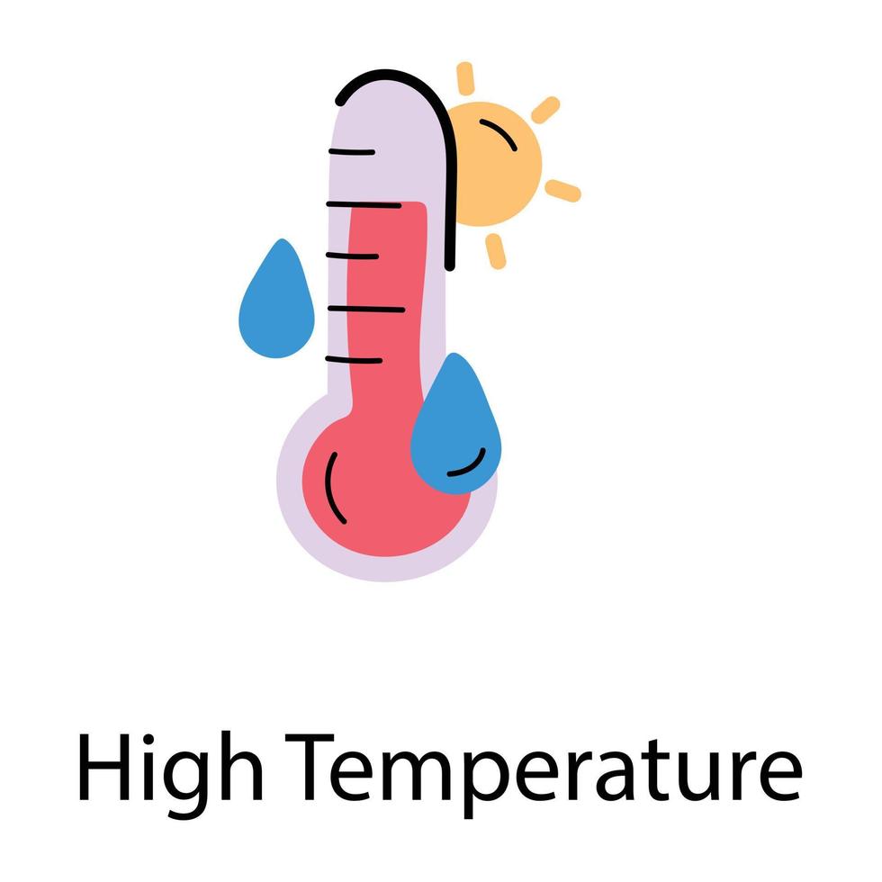 trendig hög temperatur vektor