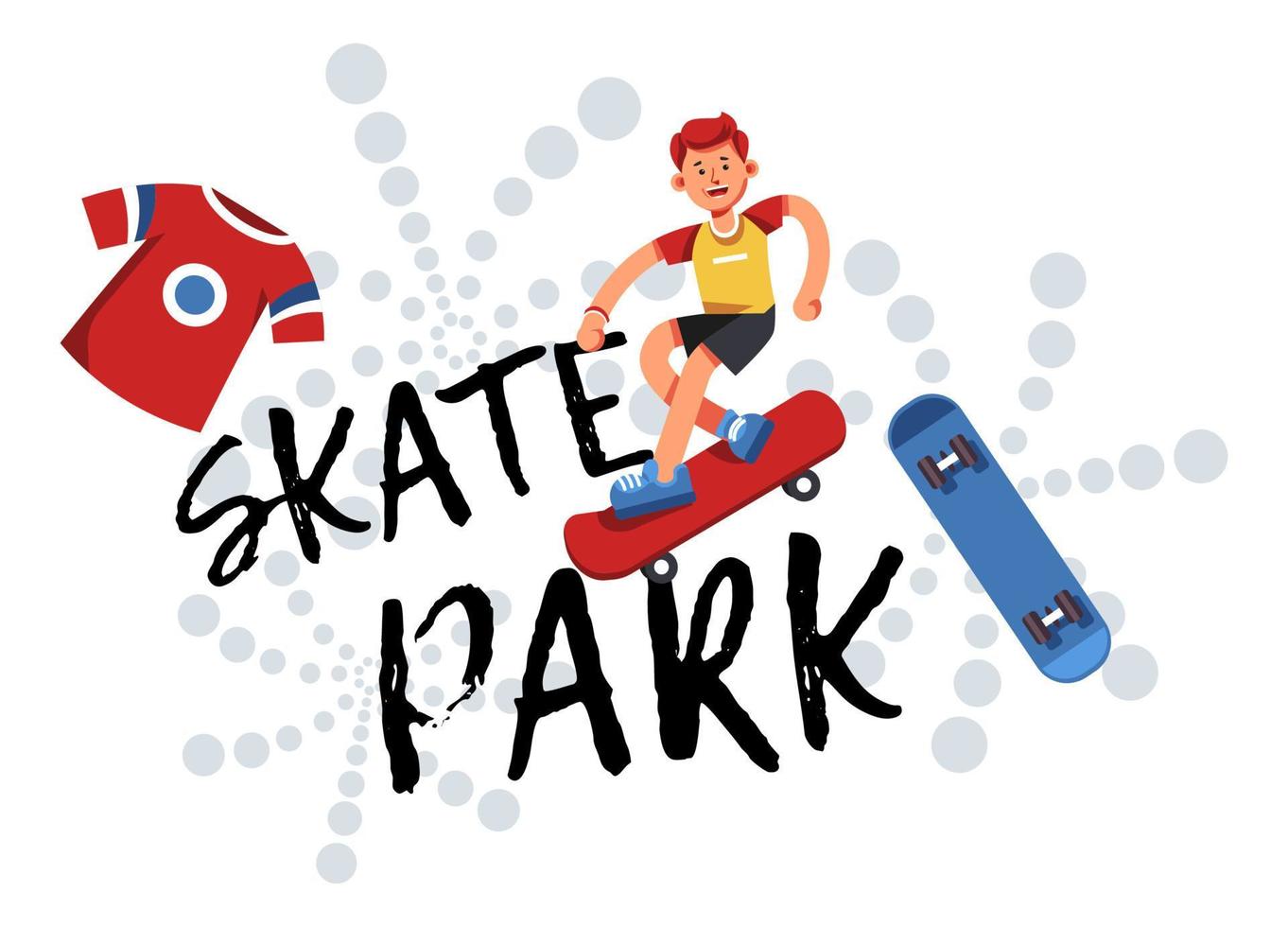 Skatepark zum Üben von Geschicklichkeit und Erholung für Jugendliche vektor