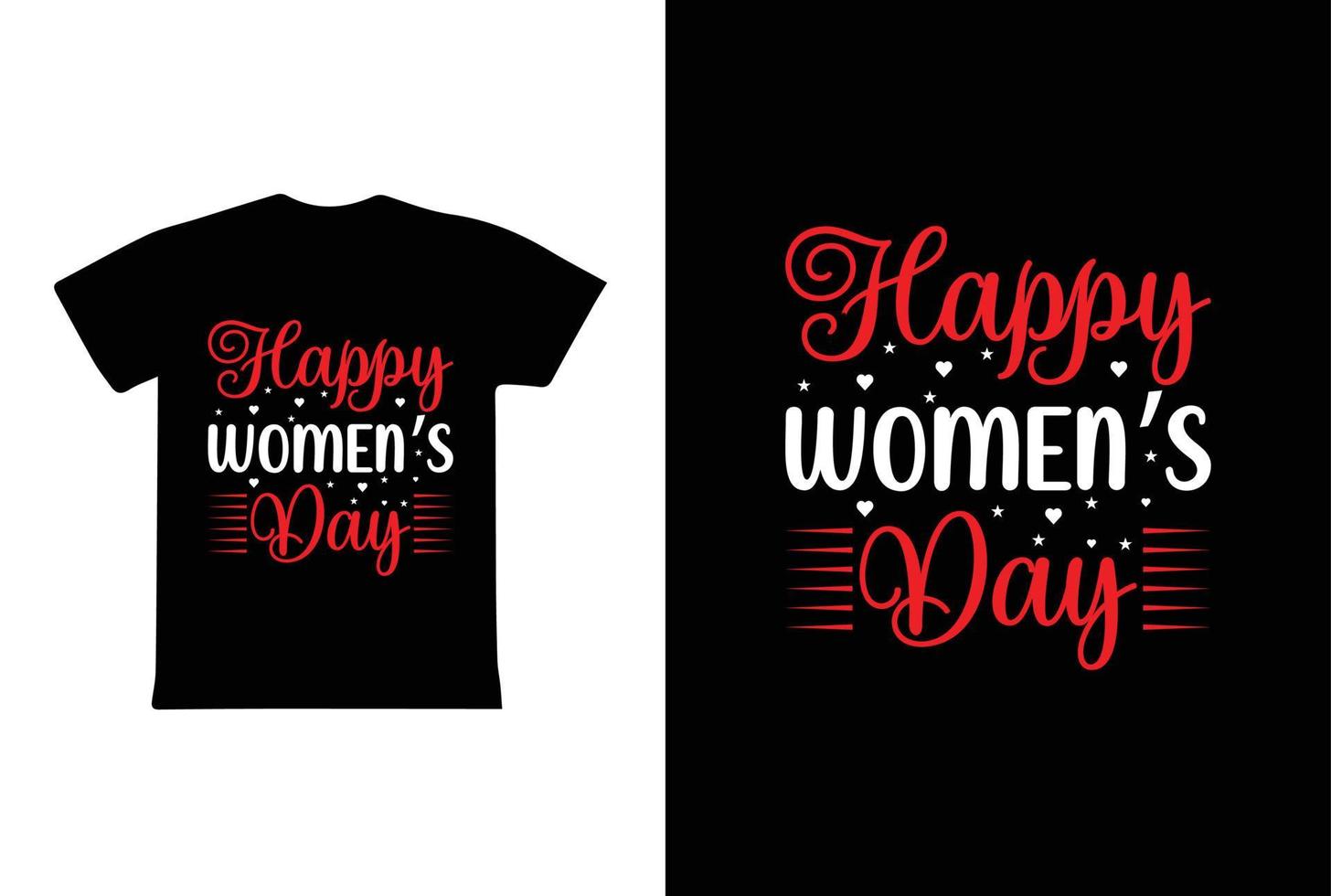 Alles Gute zum Tag der Frauen. T-Shirt-Designvorlage für den Frauentag. vektor