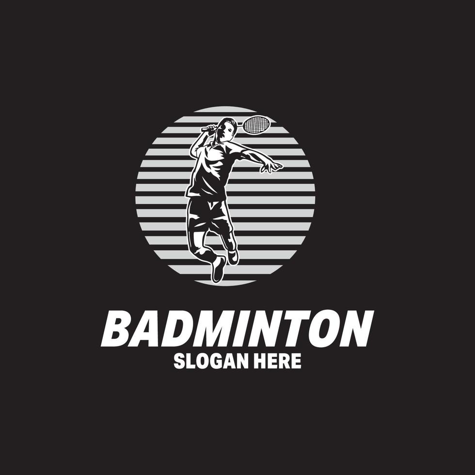 badminton smash logotyp design inspiration vektor