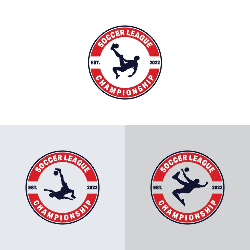 Inspiration für das Design des Fußballspieler-Logos vektor