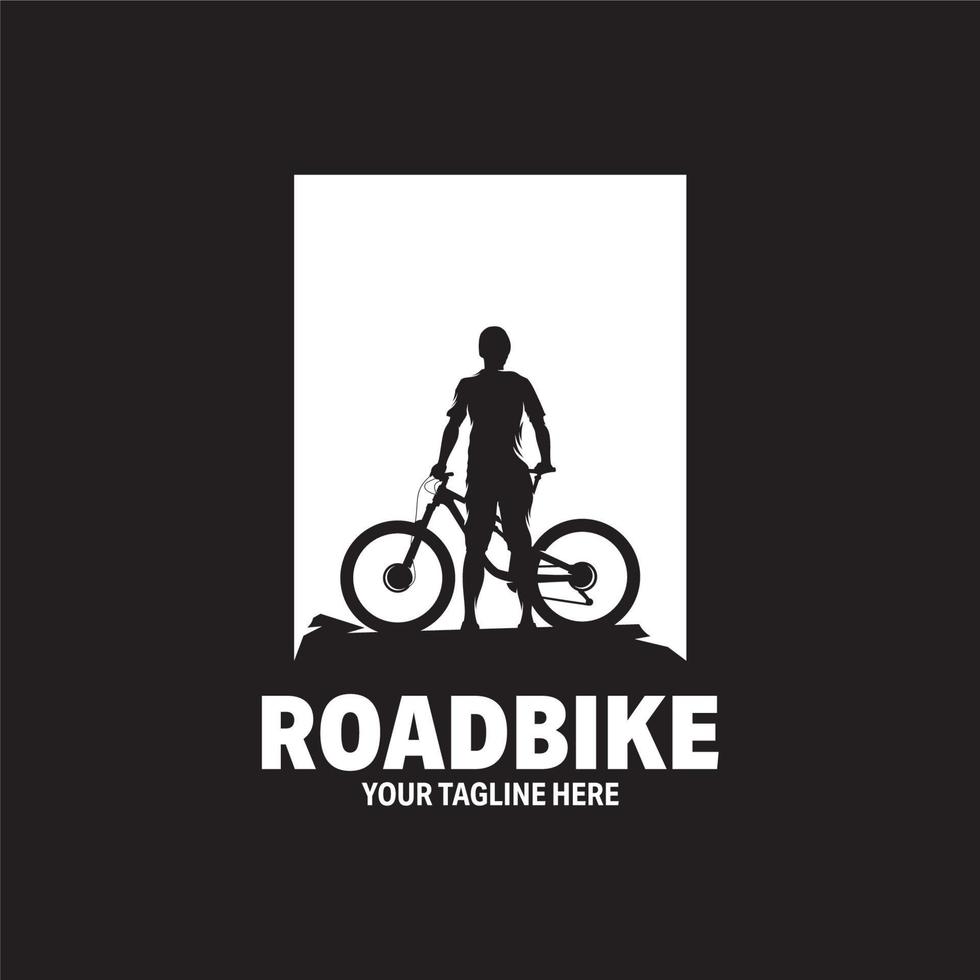 väg cykel logotyp design inspiration vektor