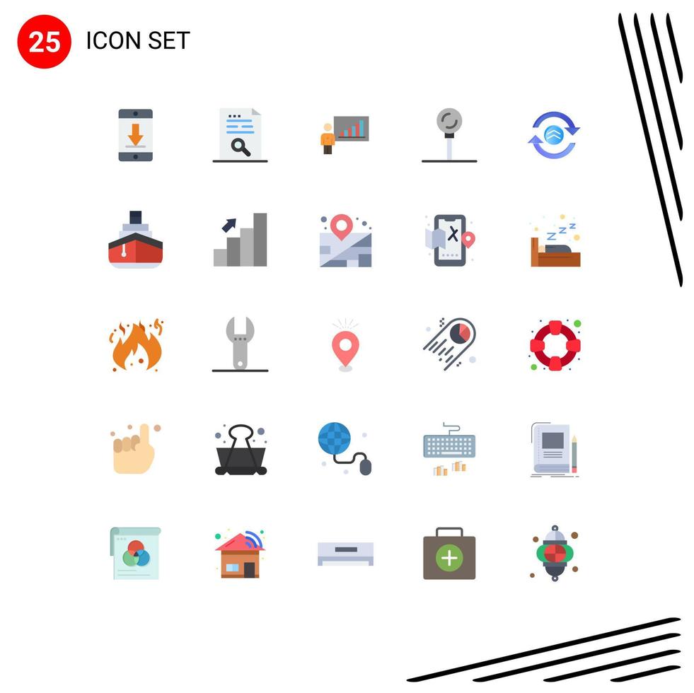 Stock Vector Icon Pack mit 25 Zeilenzeichen und Symbolen für die Gastronomie Kochdatei Erfolgsdiagramm editierbare Vektordesign-Elemente