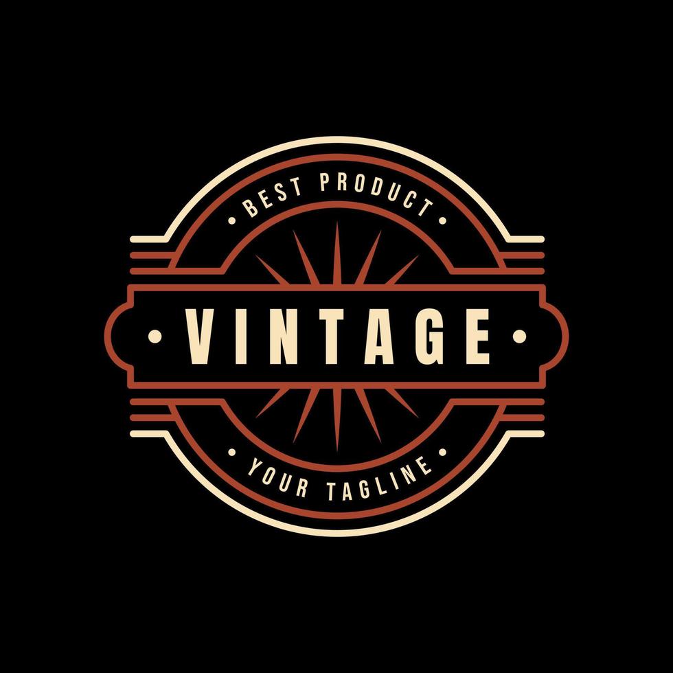 vintage retro label logo design für stoffbekleidung. - Vektor. vektor