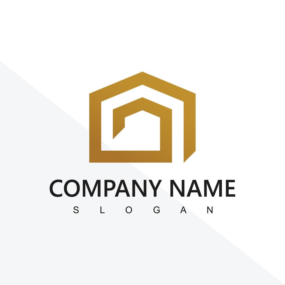 hus logotyp för verklig egendom byrå, fastighetsmäklare eller fast egendom förvaltning företag vektor