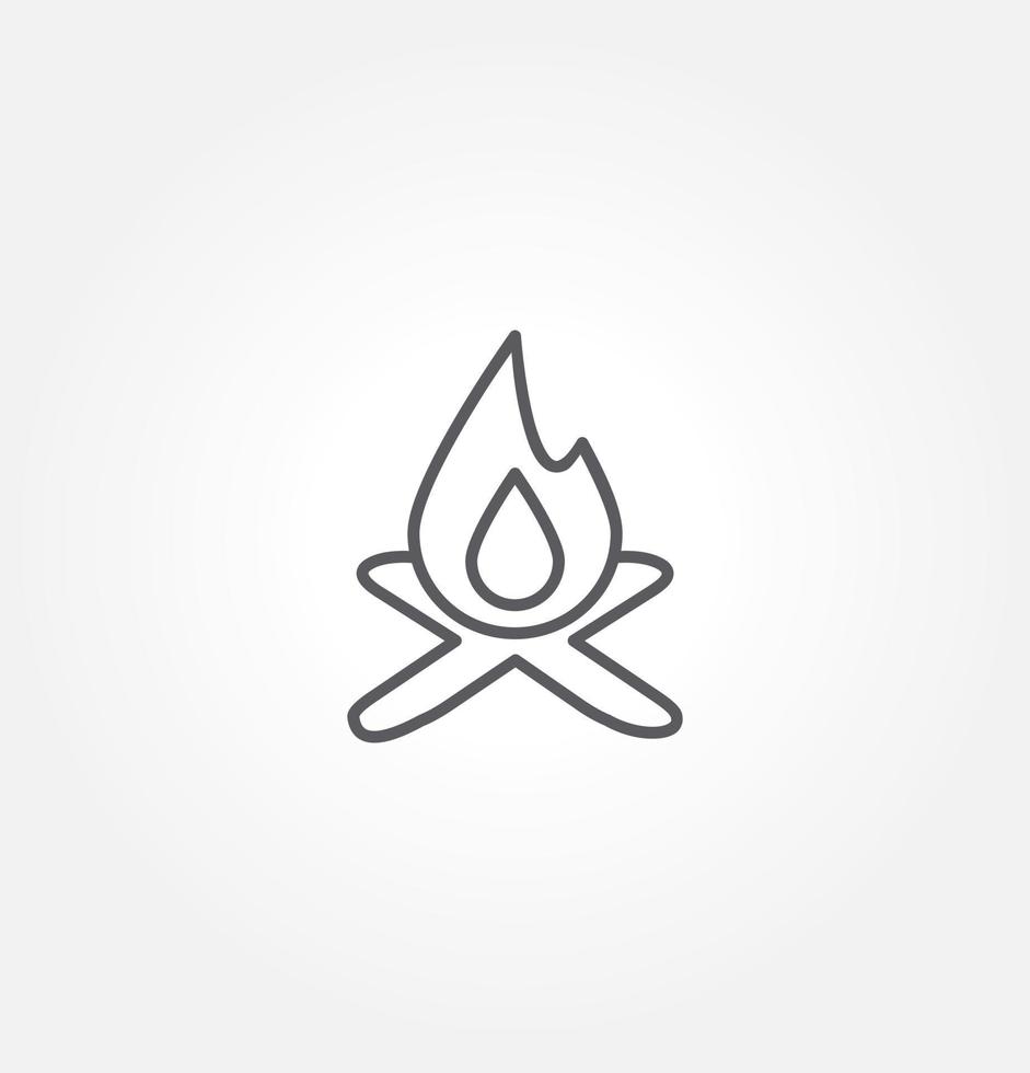 Lagerfeuer-Symbol-Vektor-Illustration-Logo-Vorlage für viele Zwecke. isoliert auf weißem Hintergrund. vektor