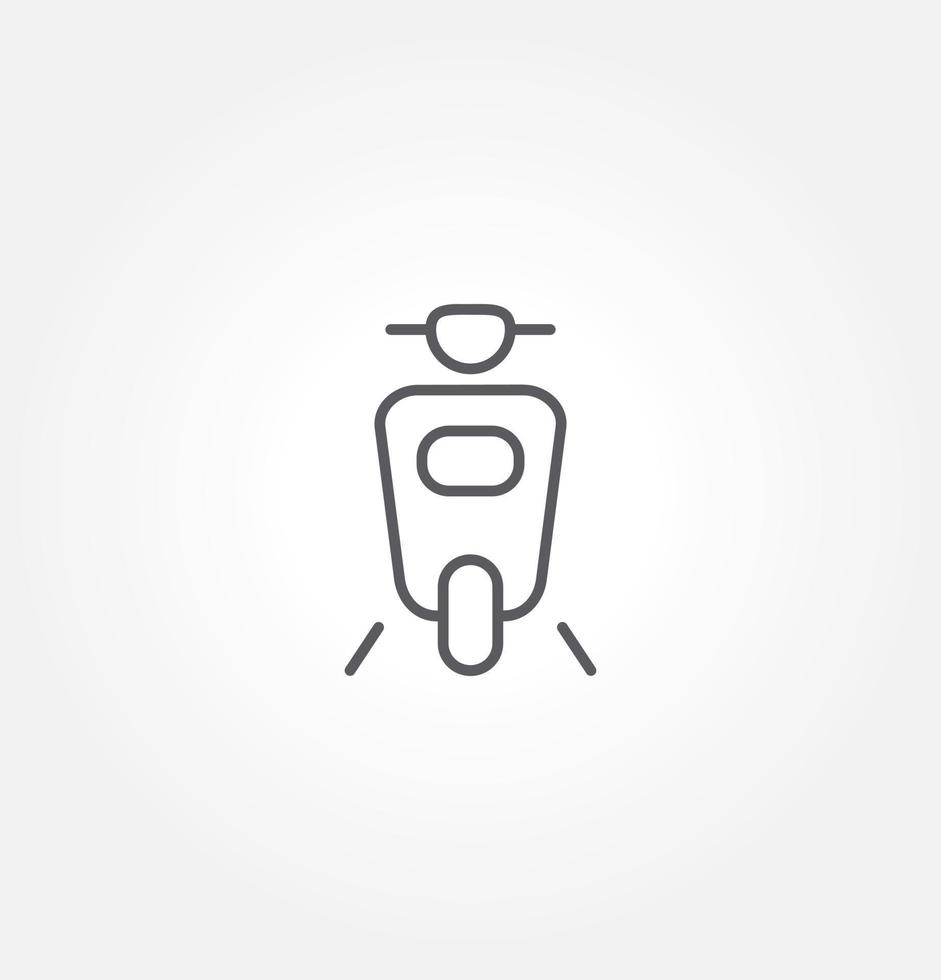 Moped-Symbol-Vektor-Illustration-Logo-Vorlage für viele Zwecke. isoliert auf weißem Hintergrund. vektor