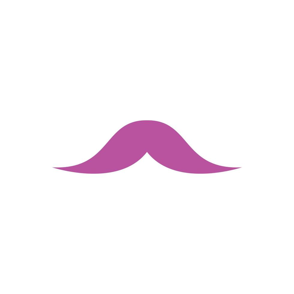 eps10 rosa vektor mustasch fast konst ikon eller logotyp isolerat på vit bakgrund. svartvit hipster mustasch symbol i en enkel platt trendig modern stil för din hemsida design, och mobil app