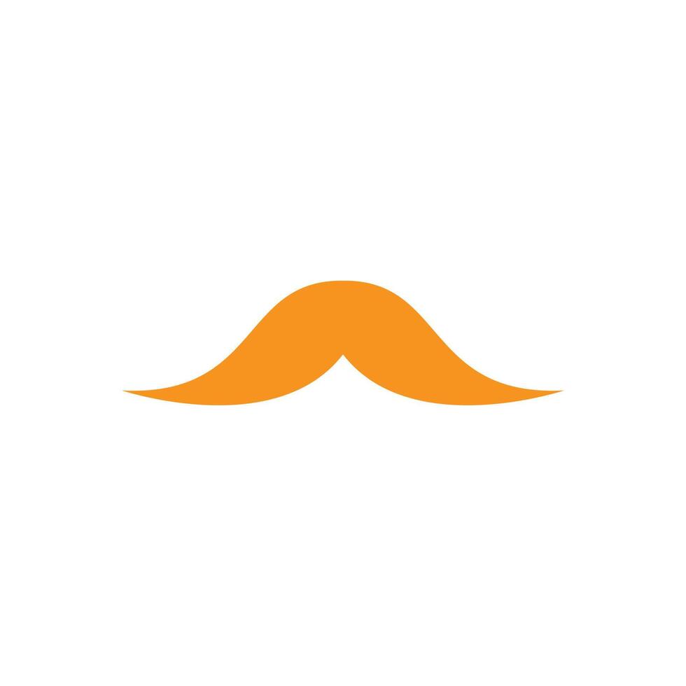 eps10 orange vektor mustasch fast konst ikon eller logotyp isolerat på vit bakgrund. svartvit hipster mustasch symbol i en enkel platt trendig modern stil för din hemsida design, och mobil app