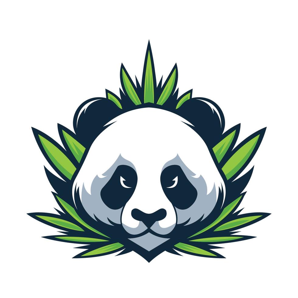 panda maskot logotyp begrepp vektor illustration tecknad serie. lämplig för logotyp, tapet, baner, bakgrund, kort, bok illustration, t-shirt design, klistermärke, omslag, etc