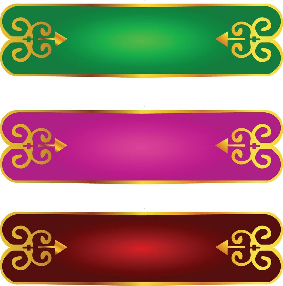 uppsättning av lyx gyllene arabicum islamic baner titel ram png transparent bakgrund guld text låda vektor design bilder