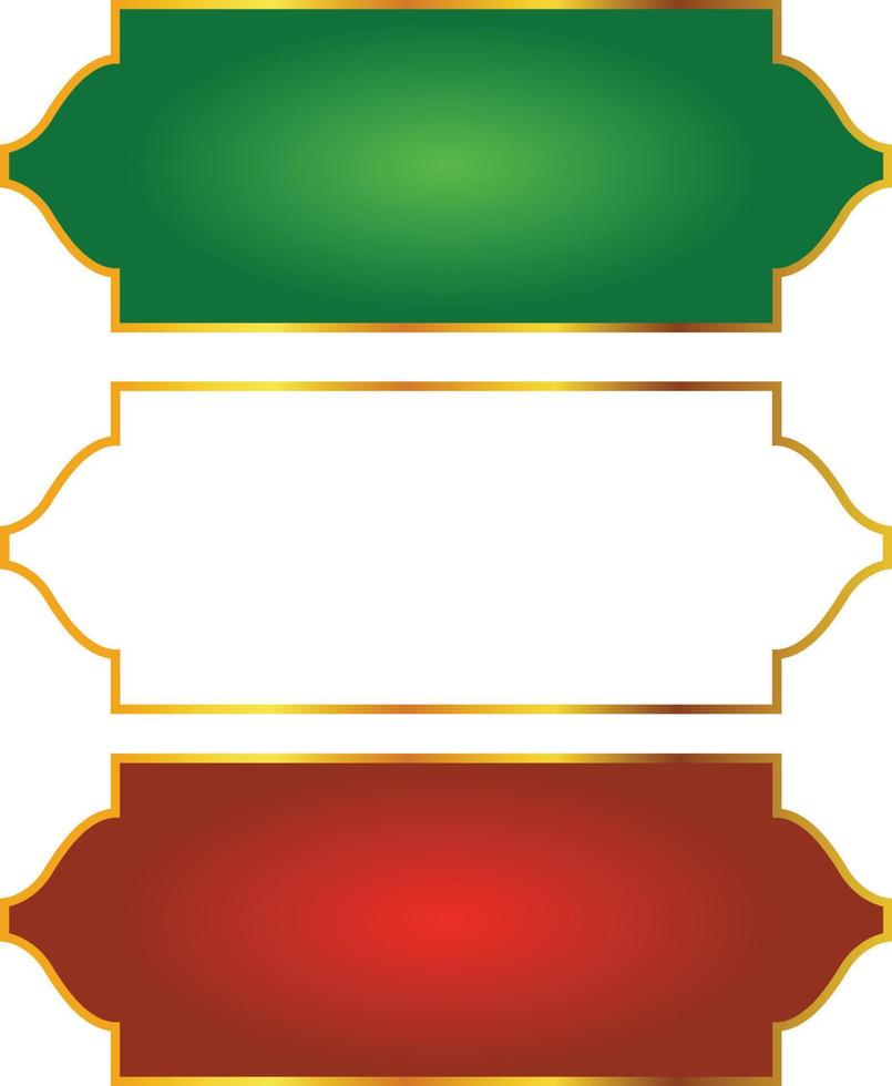 satz von luxuriösen goldenen arabischen islamischen banner titelrahmen png transparenter hintergrund gold textfeld vektor design bilder