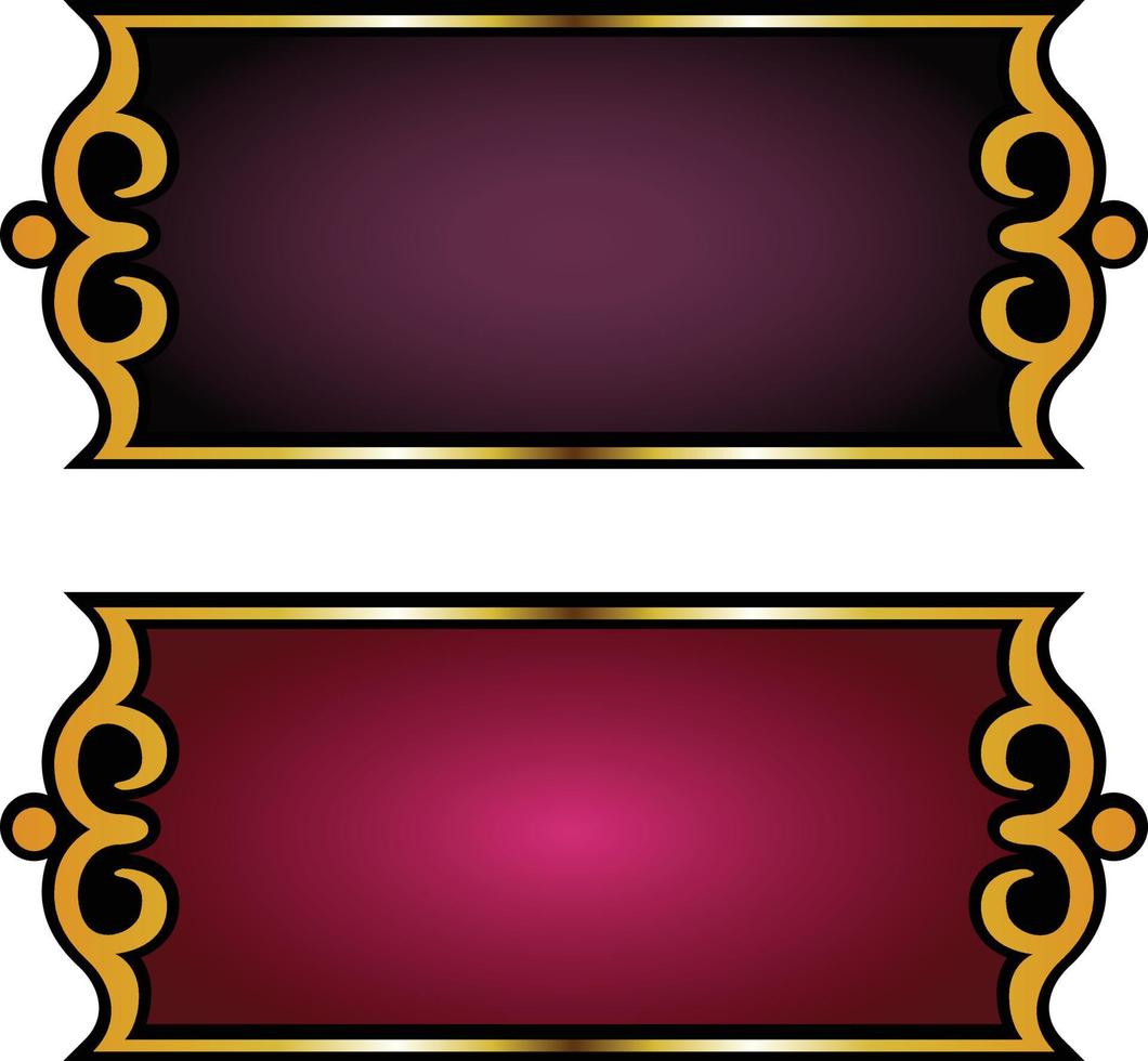 satz von luxuriösen goldenen arabischen islamischen banner titelrahmen png transparenter hintergrund gold textfeld vektor design bilder