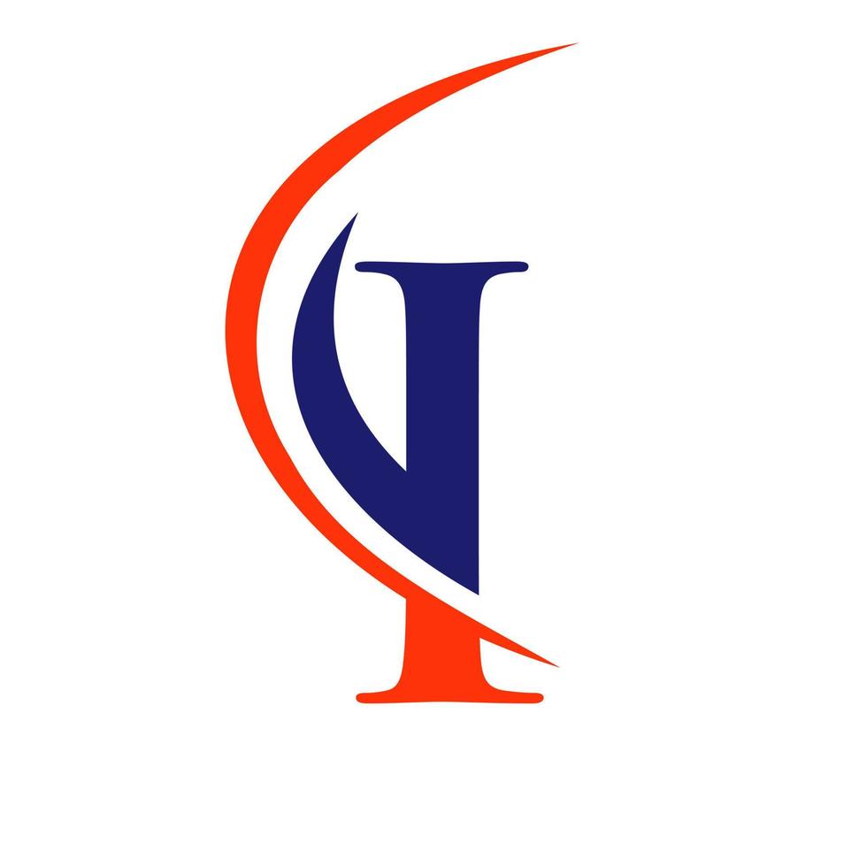 moderne logo-vorlage für den buchstaben i vektor