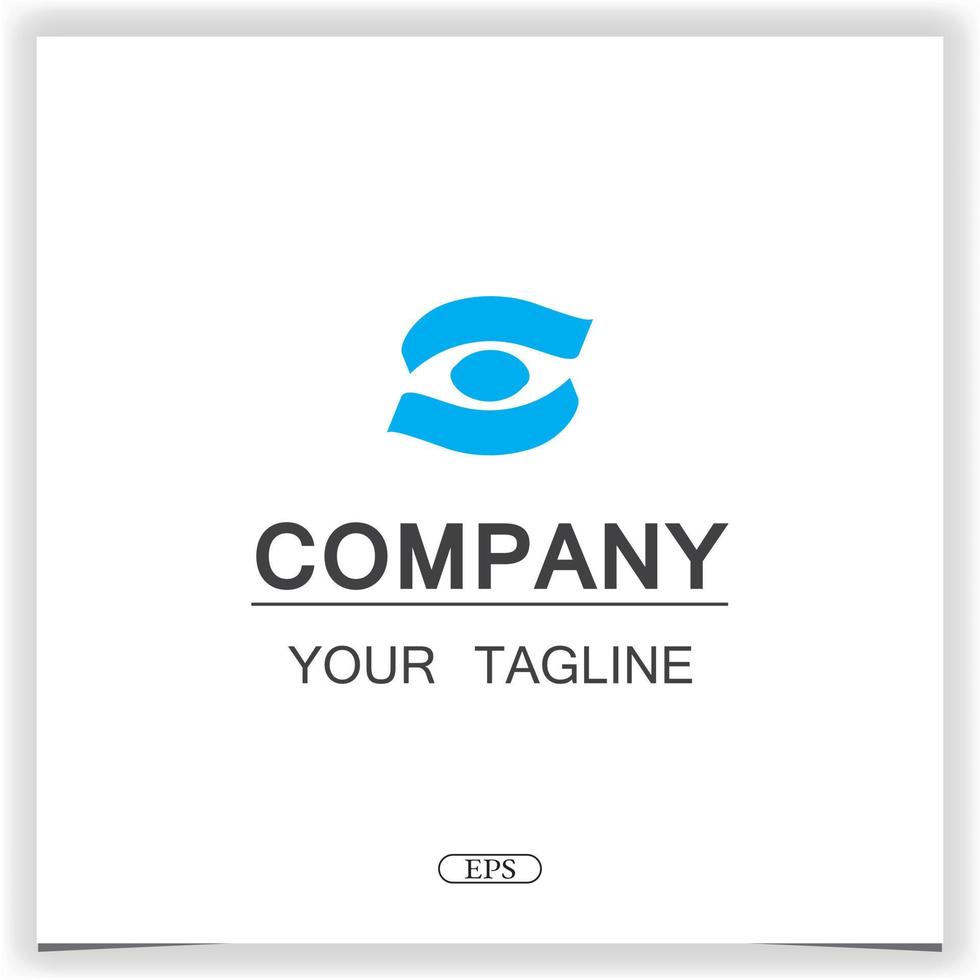 Blue Eye Logo Premium elegantes Template Design Vektor eps 10