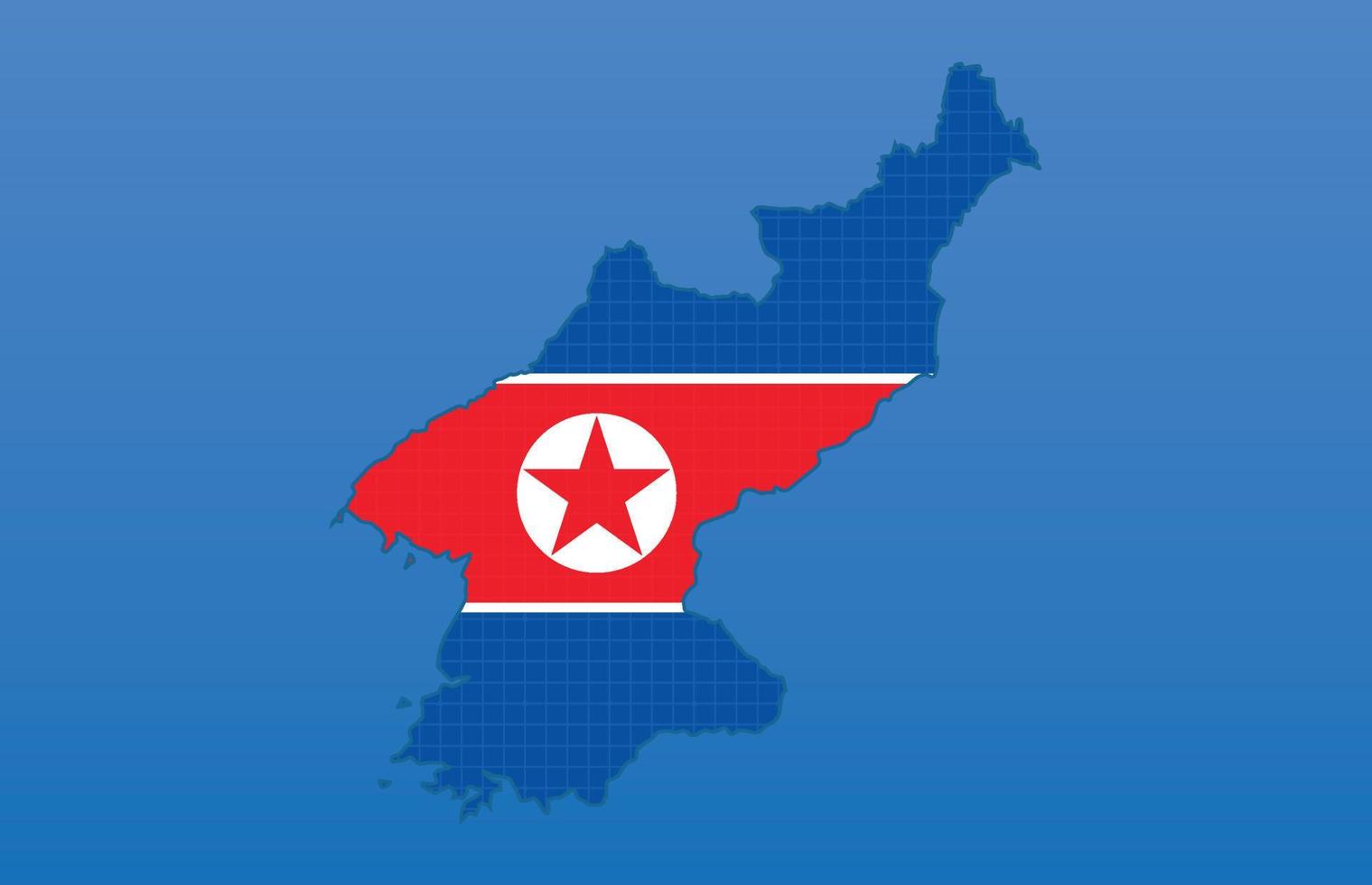 abstrakt bakgrund teknologi av norr korea flagga och Karta vektor