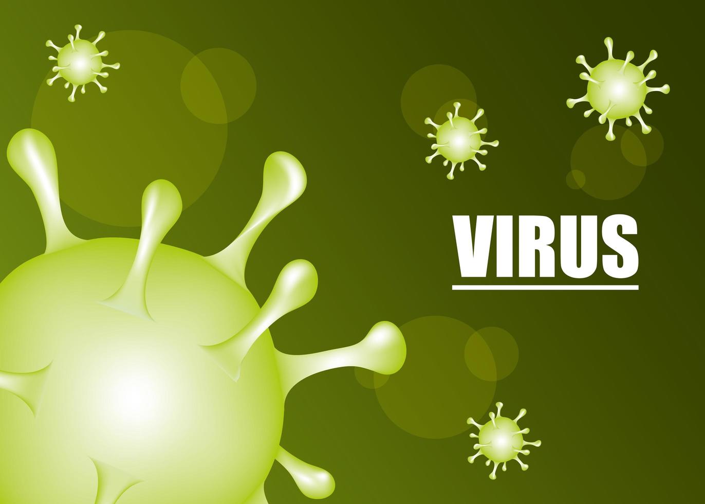 wissenschaftliches grünes Banner des Coronavirus vektor