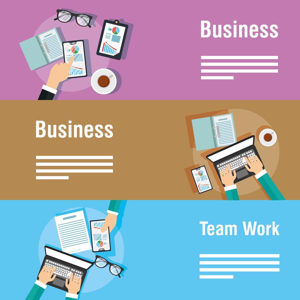 Business und Corporate Template Banner Set vektor