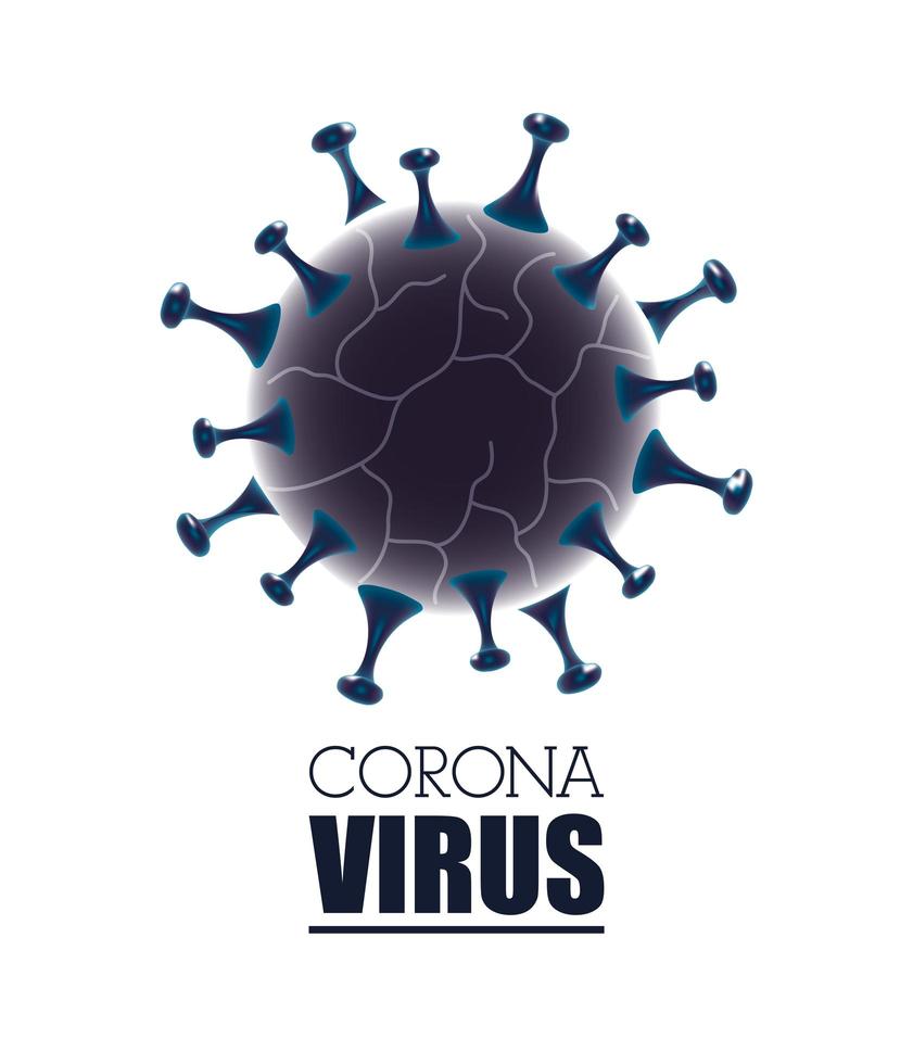 wissenschaftlicher weißer Bannerhintergrund des Coronavirus vektor