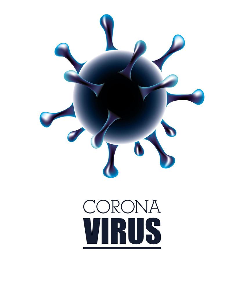 wissenschaftlicher weißer Bannerhintergrund des Coronavirus vektor