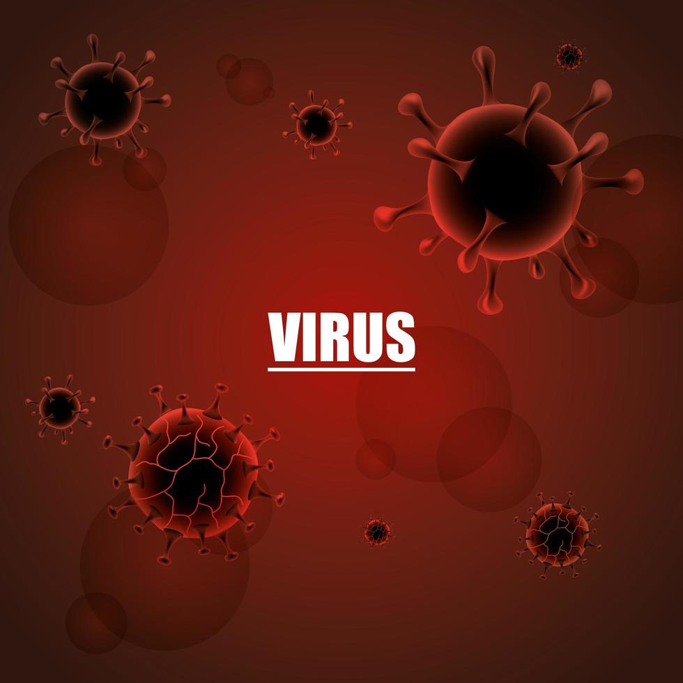 wissenschaftliches rotes Banner des Coronavirus vektor