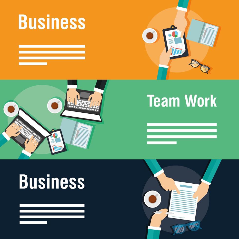 Business und Corporate Template Banner Set vektor