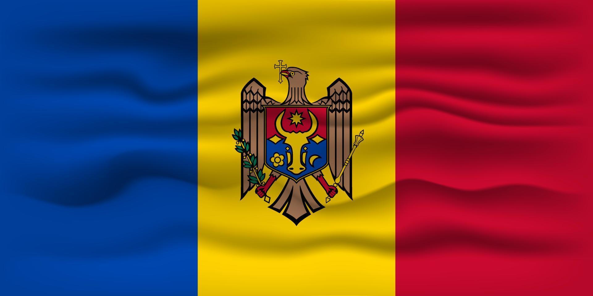 vinka flagga av de Land moldavien. vektor illustration.