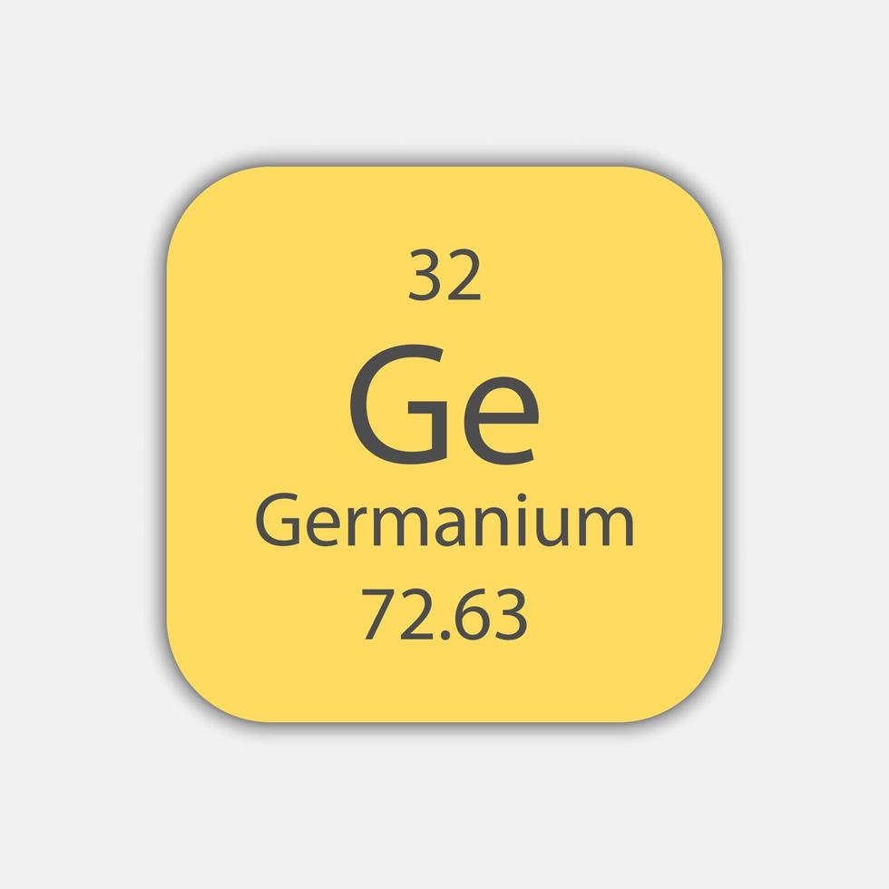 Germanium-Symbol. chemisches Element des Periodensystems. Vektor-Illustration. vektor