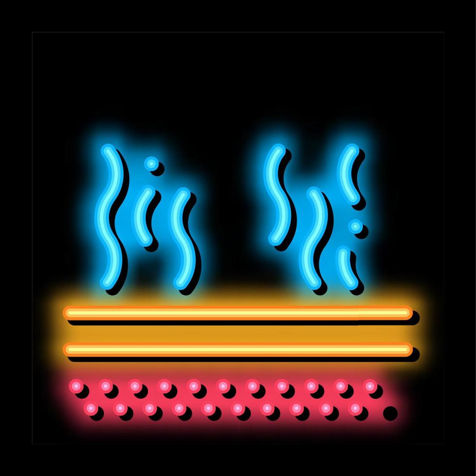 avdunstning neon glöd ikon illustration vektor