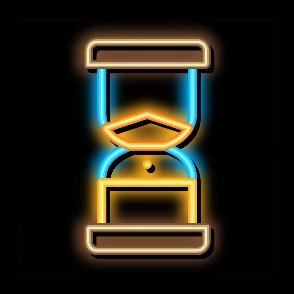 sand sanduhr neonglühen symbol illustration vektor