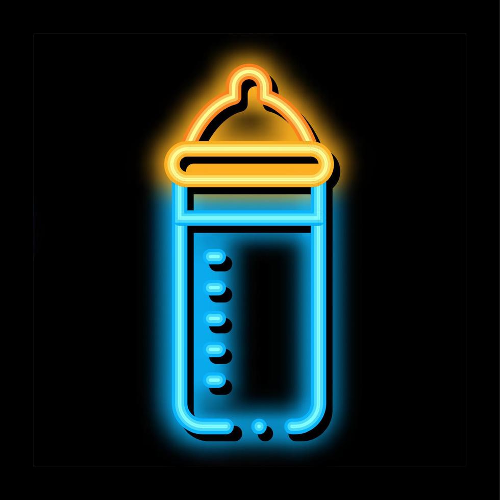 fütterungsflasche neonglühen symbol illustration vektor