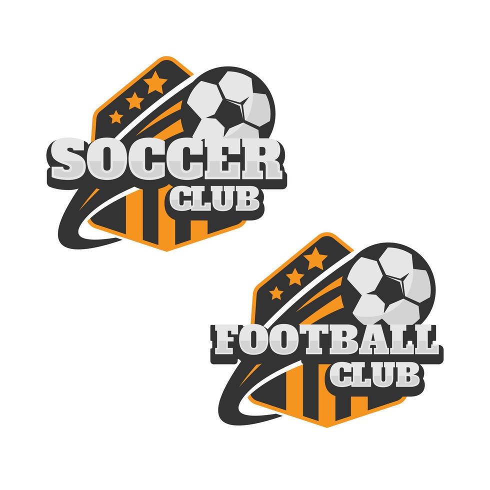 Fußball- oder Fußballverein-Logo-Abzeichenvektor vektor