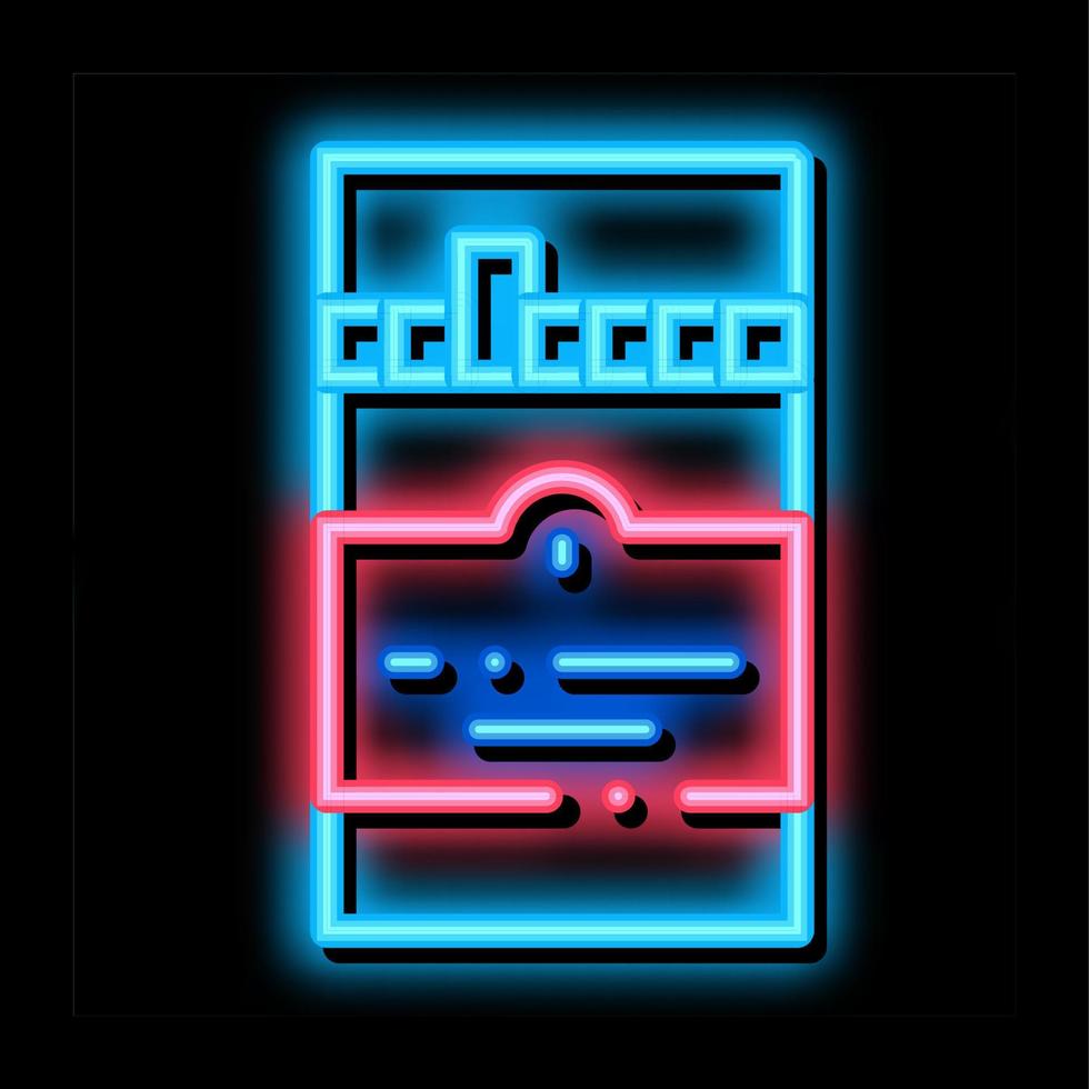 zigaretten neon glühen symbol illustration vektor