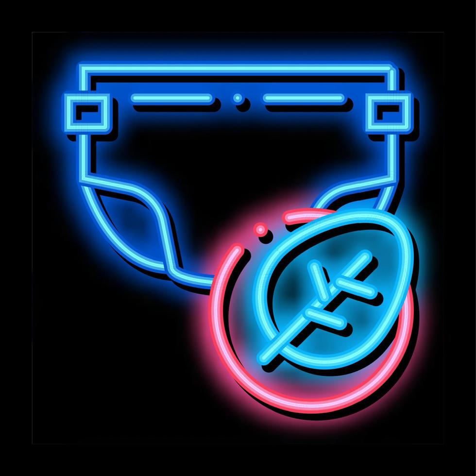 windelbaumblatt neonglühen symbol illustration vektor