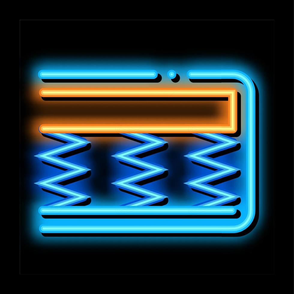 matratzenfederschaum neonglühen symbol illustration vektor