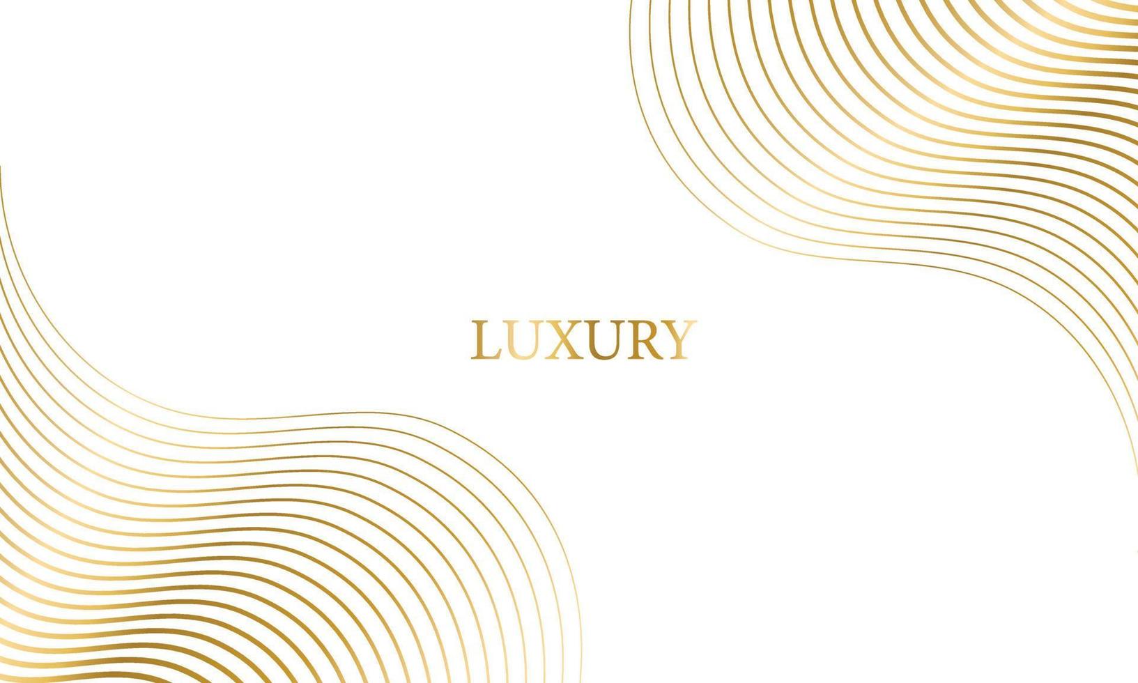 abstrakte goldene Luxuswellenlinie Hintergrund. Banner, Poster, Grußkarte. Vektor-Illustration vektor