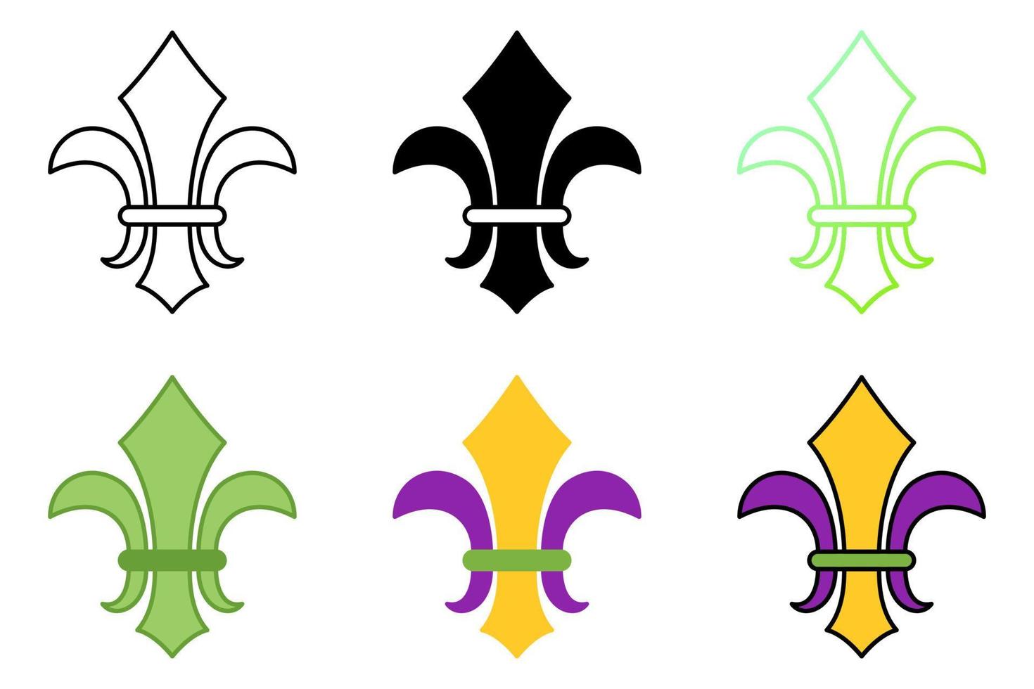 fleur de lis i platt stil isolerat vektor