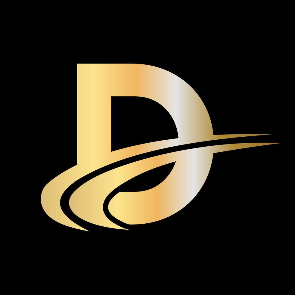 anfänglicher monogrammbuchstabe d logo design vektor mit luxuskonzept