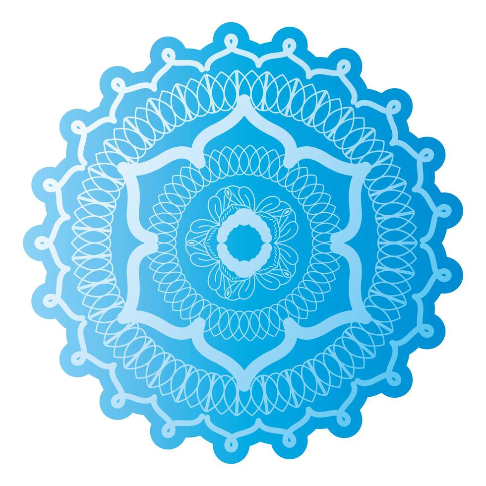 Mandala der Farbe Himmelblau vektor