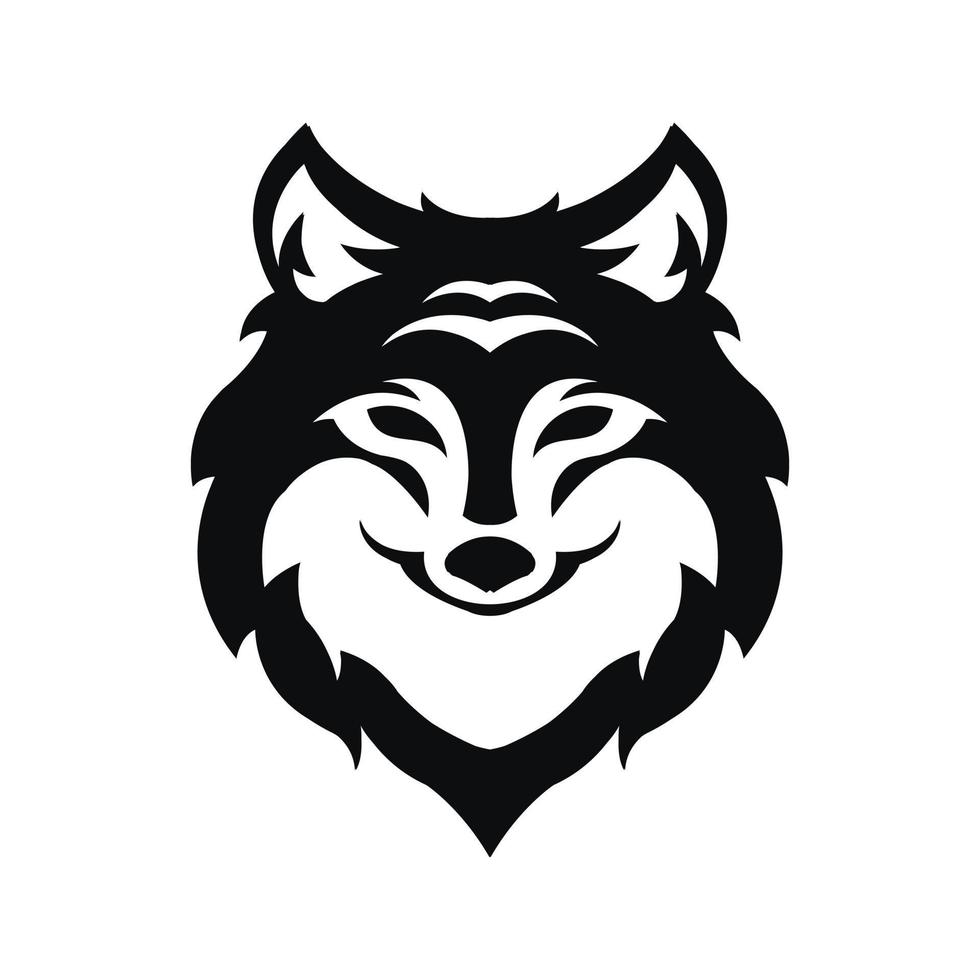 wolfskopf, schwarz, logo, symbol, design, vektor, illustration vektor