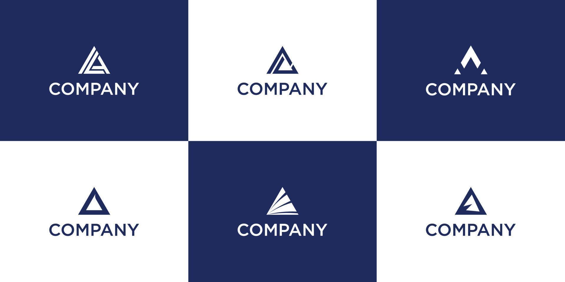 Schreiben Sie ein Logo-Design-Vorlagensymbole für Unternehmensbuchhaltung und Finanzen vektor