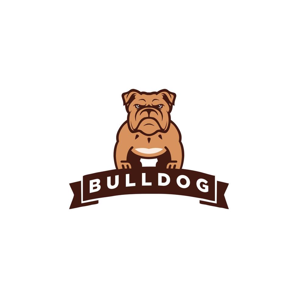 vektor logotyp illustration bulldog enkel maskot stil.