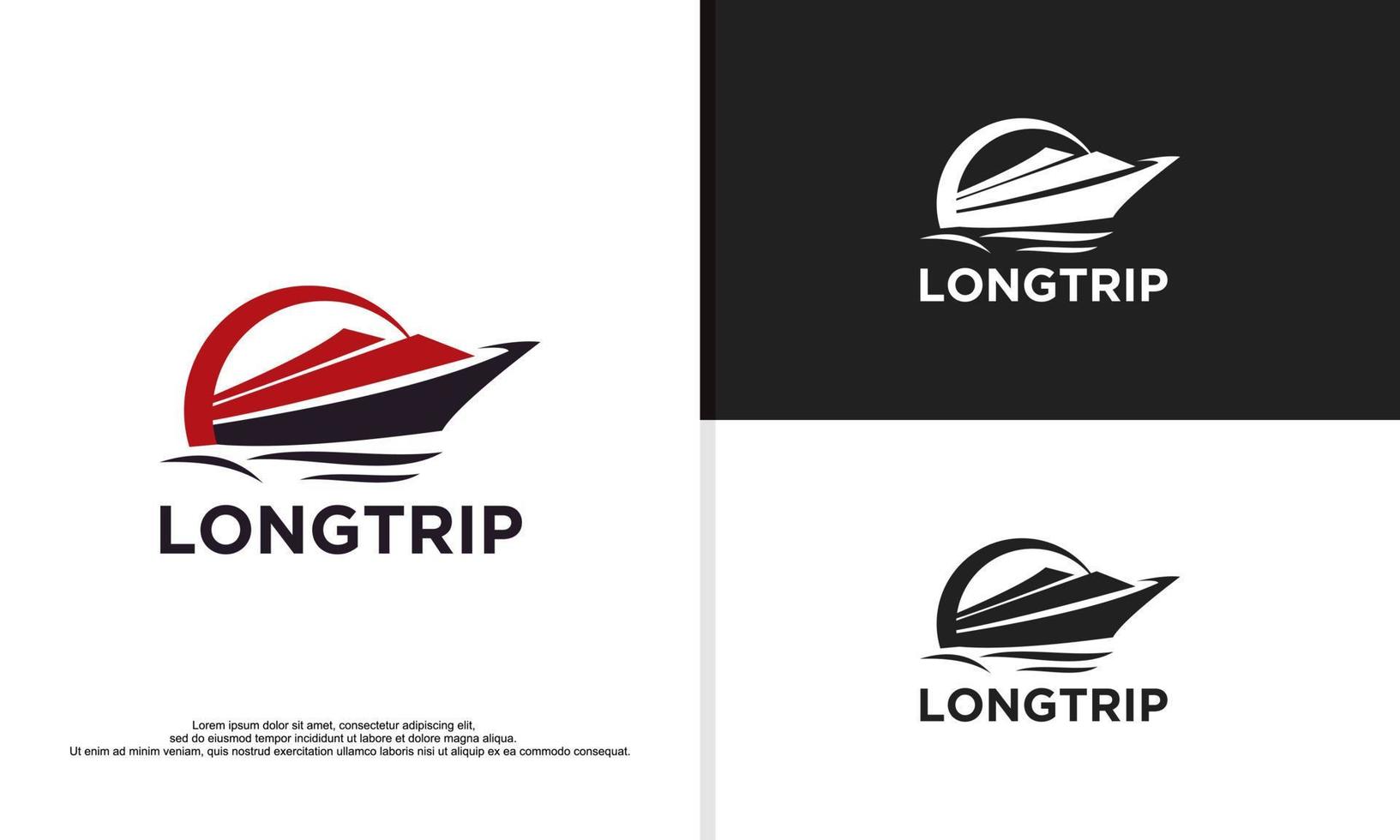 Logo-Illustration Vektorgrafik einer einfachen Yachtform. geeignet für Tour- und Reiseunternehmen usw. vektor