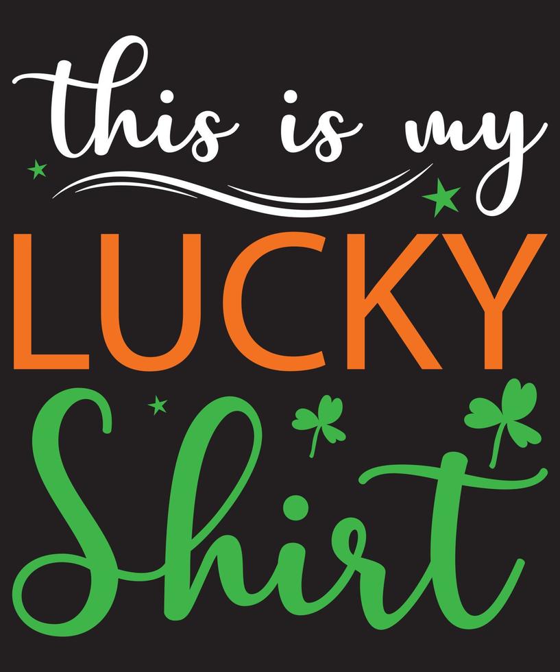 das ist mein Glückshemd st. Patrick's Day T-Shirt-Design vektor