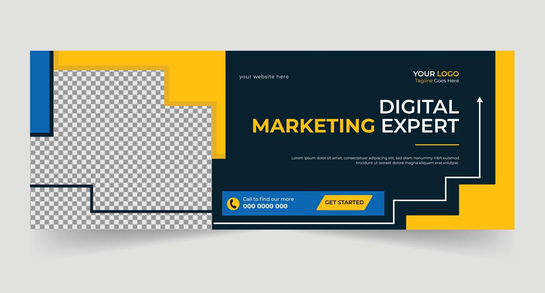 trendige Corporate Digital Marketing Cover Social Media Banner Vorlage Premium-Vektor vektor