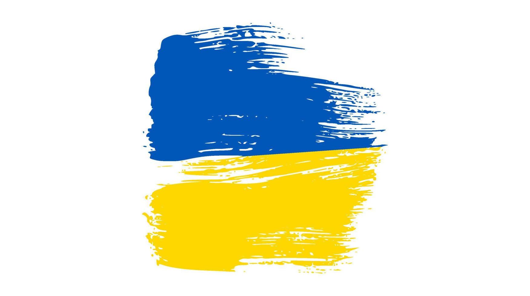 ukrainische Nationalflagge im Grunge-Stil vektor